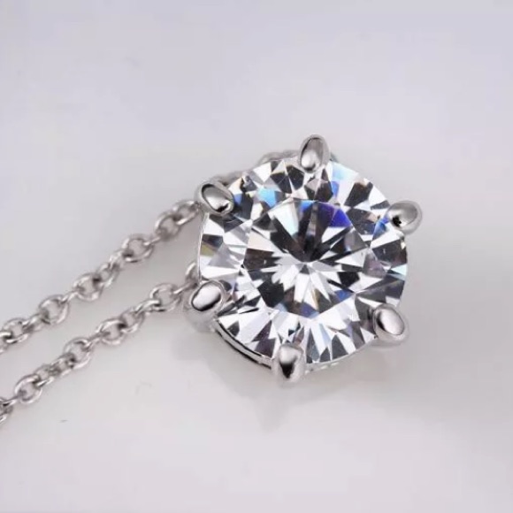 18k White Gold Gp Cz Diamond Womens Necklace Chain 50$